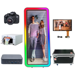 Ảnh di động gian hàng với 32 "Màn hình cảm ứng & đèn LED kính lớn gương Selfie trạm cho ngay lập tức chia sẻ & tùy chỉnh xây dựng thương hiệu - Product Image 4