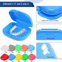 Boîte portable pour prothèses dentaires, étui de rangement pour dents, boîte de voyage pour protège-dents