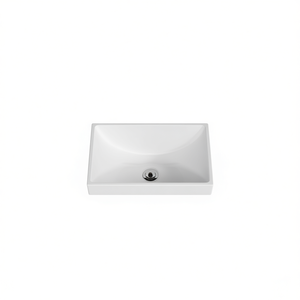 Lavabo Rettangolare da Incasso 18.5x14 in Ceramica Design Minimalista - Product Image 1