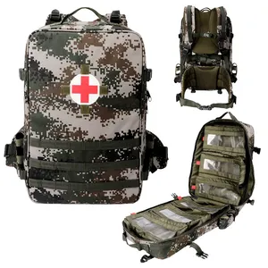 कस्टम पेशेवर चिकित्सा बैकपैक बड़े सामरिक नापक बाहरी रैकसैक शिविर उत्तरजीविता प्रथम सहायता बैकपैक