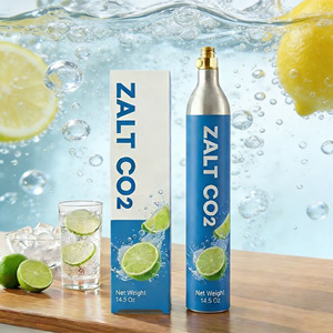 أسطوانة ألومنيوم لثاني أكسيد الكربون بسعة 0.6 لتر صالحة للاستخدام الغذائي لصانعات الصودا وآلات المياه الغازية - Product Image 4