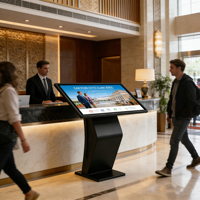 Chiosco Self-Service con Schermo Touch Interattivo da 43 Pollici, PC All-in-One per Negozi, Metropolitana, Aeroporti, Orientamento e Istruzione con SDK