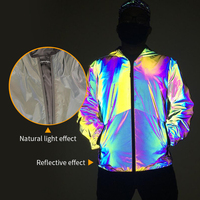 Vestes de sécurité réfléchissantes coupe-vent personnalisé avec Logo hiver hommes support tissu réfléchissant motif imprimé tricoté teint uni 1 pièces