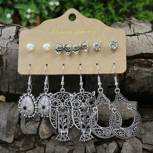 Fashion Jewelry <b>Earrings</b> <b>Set</b> Bohemia Style Alloy <b>Stud</b> <b>Earrings</b> Women's Vintage Ethnic Design - Product Image 4