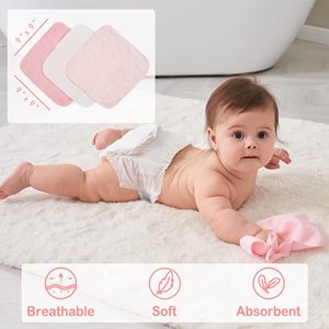 Spot goods Toallas DE CARA Juegos de toallas de baño lindas de 6 piezas Toallas de <span class=keywords><strong>unicornio</strong></span> rosa para bebé - Product Image 6