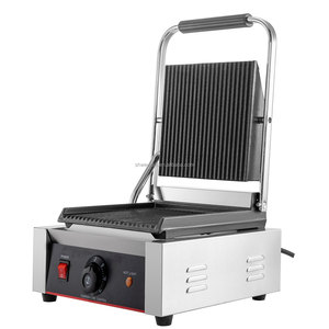 <strong>Commercial</strong> Sandwich <strong>Panini</strong> <strong>Press</strong> <strong>Grill</strong> 1800W Single Grooved Plate Sandwich Bread Toaster <strong>Press</strong> Maker Electric Bread <strong>Grill</strong>