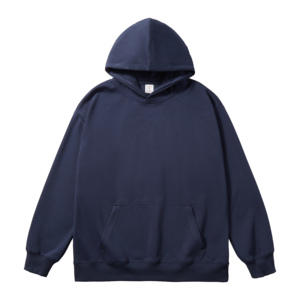 Men's Black Cotton Hooded Sweatshirt Regular Fit Solid Color Casual Pullover with Front Pocket Autumn Wear - Product Image 6