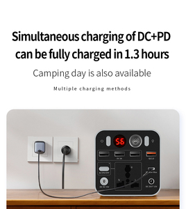 Tính năng hiển thị sạc nhanh 180W 110V 220V AC QC3.0 Trạm điện di động lithium 200W khẩn cấp đa chức năng cho ngoài trời - Product Image 5