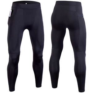 Pantalones <span class=keywords><strong>deportivos</strong></span> de compresión de fitness 3XL para hombre, mallas largas de gimnasio con medias de Spandex con logotipo en <span class=keywords><strong>la</strong></span> <span class=keywords><strong>cintura</strong></span>, longitud corta - Product Image 3