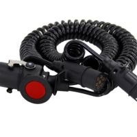 Câble de remorque européen 7 broches pour le remorquage de véhicules, connecteur standard ISO 1724 avec broches en cuivre antirouille pour camping-car et camion
