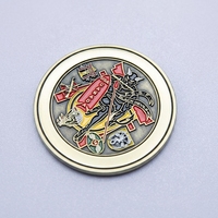 Pièces de monnaie commémoratives en laiton plaqué antique, de haute qualité, fabriquées en usine, pièces de monnaie de défi en métal 3D personnalisées à double placage
