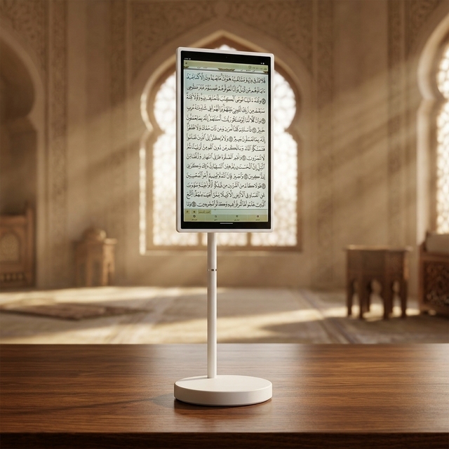 Hot Selling Quran Study Tablet 360 Degree Movable Base Rechargeable Battery 21.5 Inch Touch Screen Android 14 Remote Learning