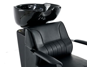 New model simple black shampooing <b>bed</b> with ceramic basin specially designed for beauty salons and semi-reclining water-filling - Product Image 5