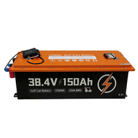 Batterie de chariot de golf LiFePO4 38,4 V 150 Ah en promotion D0100XU4MBG, durée de vie supérieure à 4000 cycles, batterie au lithium fer phosphate pour chariot de golf