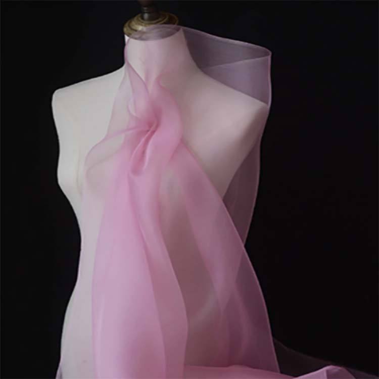 Silk Organza 100% Silk 5mm Tulle Silk Width 114 cm Organza Abaya Fabric for  Woman Dress