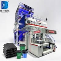 Machine de soufflage de film 3DB-A à 3 couches pour la fabrication de grands sacs poubelles industriels, avec film co-extrudé IBC et anneau d'air automatique à épaisseur contrôlée