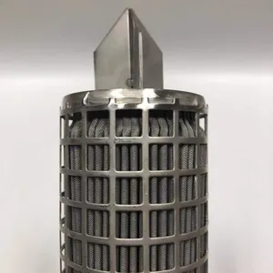 20 mikron polimer eriyik sanayi pileli Metal Fiber mum filtresi