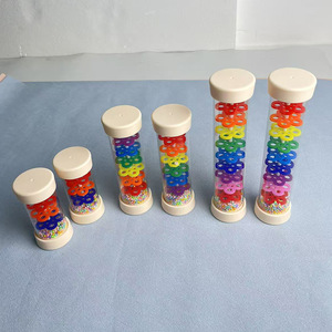 Wholesale 18 CM Colorful Wooden Rain Sound Tube Early Learning Educational <b>Musical</b> <b>Instrument</b> Rattle Toy for Children - Product Image 6