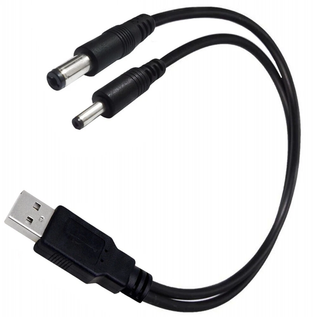 USB a Male to DC Power 5.5mm X 2.1mm 3.5mm X 1.35mm Male Charging Adapter Cable
