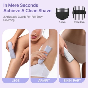 Recortadora de Vello Corporal Recargable e Impermeable para Hombres y Mujeres, con Cuchilla de Cerámica, para Afeitar el Vello Corporal y el Área del Bikini - Product Image 3