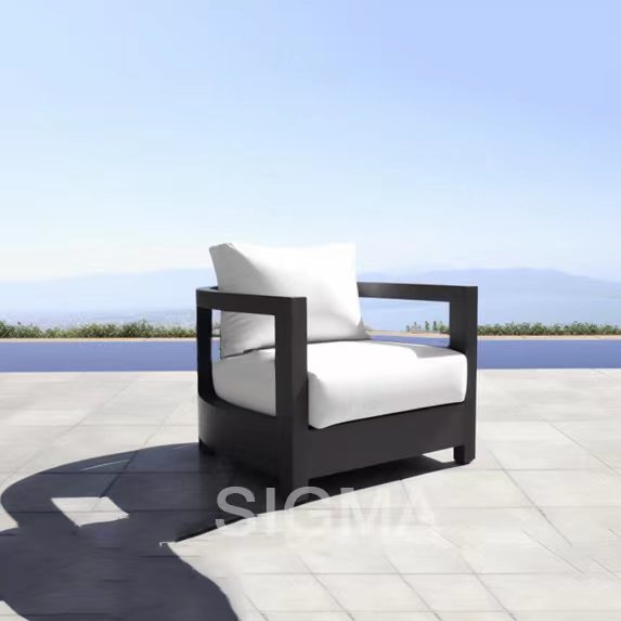 Outdoor Garden Furniture Luxury Garden Lounge Suite Sofa Set Outdoor Furniture Aluminum Single Sofa