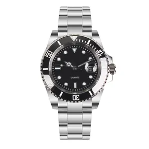 Custom 3 Atm Duik Mannen Luxe Mode Horloges Rvs Quartz Sport Horloges Voor Mannen