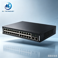 Switch Gigabit PoE+ Administrado de 24 Puertos 1300-24P-4X con 4 Uplinks SFP+ de 10G, Presupuesto de Energía de 195W, Enrutamiento Estático L3, Administración Segura