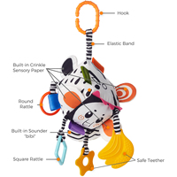 Tumama – boule carrée sensorielle à 6 côtés pour enfants, siège de voiture pour bébé, blocs suspendus en peluche, poussette pour bébé, hochet suspendu, jouet avec anneau de dentition