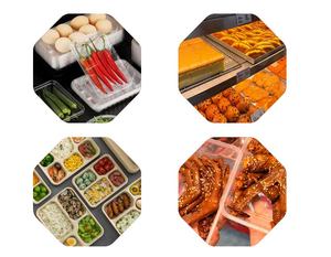 Conteneur alimentaire jetable en <span class=keywords><strong>plastique</strong></span> PET de bonne qualité, plateau de préparation de repas, bol à emporter pour biscuits et nouilles, pour le stockage des aliments - Product Image 5