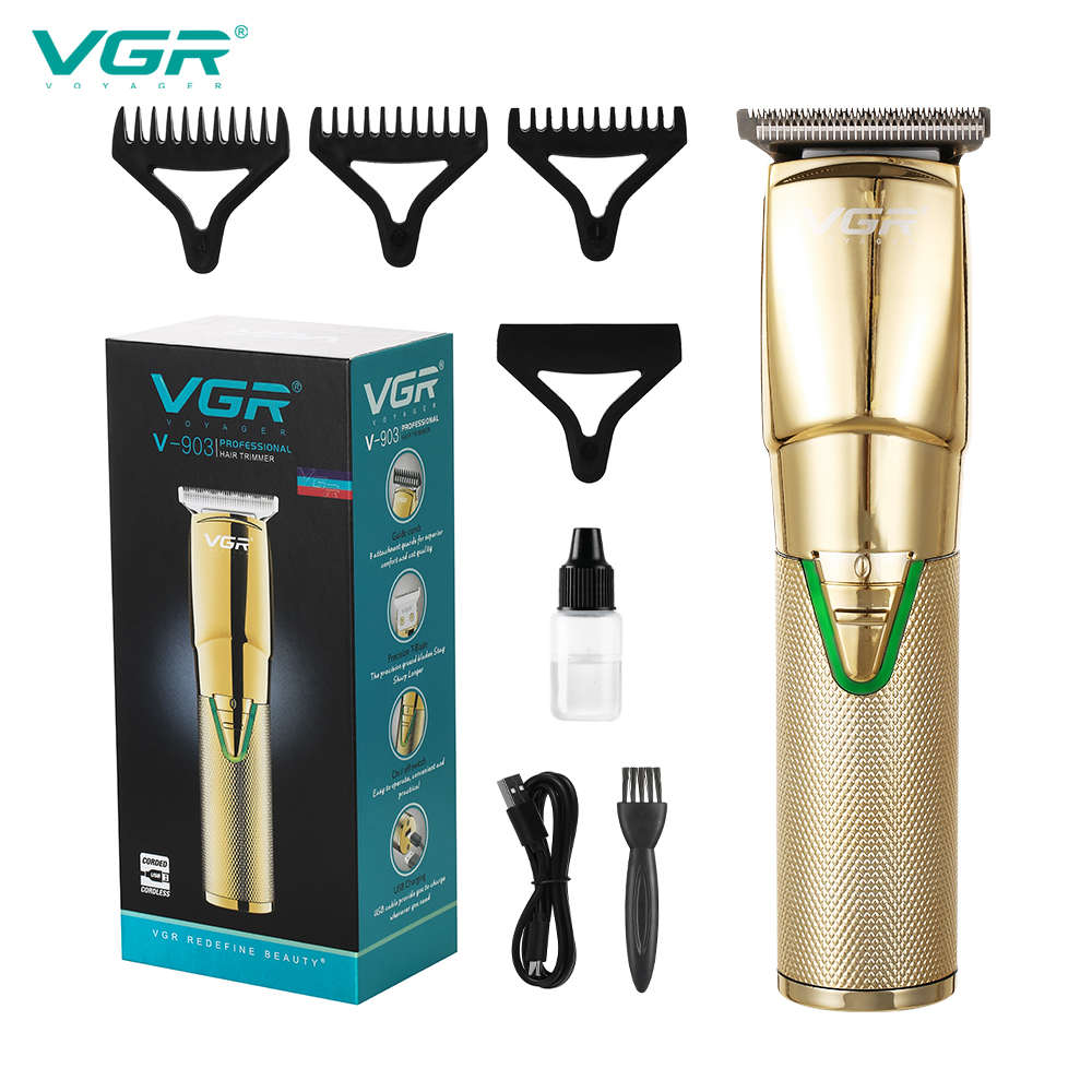 VGR-cortadora de pelo eléctrica de metal para el hogar, V-903, recargable, para salón de belleza, novedad de 2021