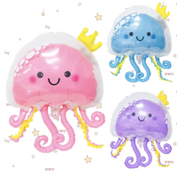 Grand ballon gonflable sur le thème sous-marin de dessin animé poulpe sirène pour les fêtes d'anniversaire des enfants décor de remise des diplômes