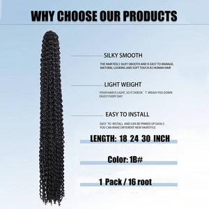 Tresse au crochet de style bohème <span class=keywords><strong>avec</strong></span> des fibres mélangées, nœud pré-noué à l'extrémité, convient aux produits d'extension de <span class=keywords><strong>coiffure</strong></span> pour femmes - Product Image 4