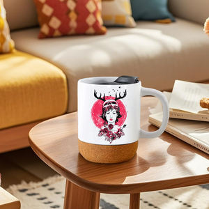 Mug en céramique vierge pour sublimation, 12 pièces, 15 oz, avec logo personnalisé, vente en gros, gobelet à café avec poignée et base en bois - Product Image 5