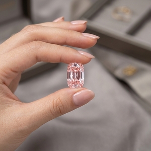 En stock: Diamante de laboratorio de 1 quilate, rosa intenso elegante, con certificado IGI, CVD HPHT, VS1, forma elegante, corte Old <span class=keywords><strong>Mine</strong></span>, diamante rosa cultivado en laboratorio. - Product Image 5