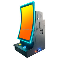 Monitor Lengkung 27 inci Terlaris 2026, Dudukan Meja Logam, Mesin Multi 8 in 1, Papan Permainan PCB, Game Tembak-menembak