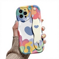 Coque de téléphone iExplore en TPU blanc avec impression UV personnalisée de dessins animés et support de téléphone pour 17 promax pour S26 Ultra