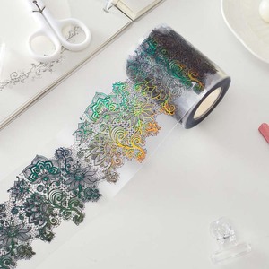 Cintas washi personalizadas de colores al por mayor, diseños impresos de tinta especial transparente, cinta Washi de lámina 3D - Product Image 2