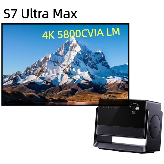 Dangbei S7 Ultra Max 4K Tri-Color Laser Projector 5800CVIA Lumens Liquid Cooling Dolby Audio HDR10 3D for Home Theater Systems