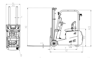 Montacargas Eléctrico Mini YCMG <span class=keywords><strong>de</strong></span> 1 Tonelada, con Batería <span class=keywords><strong>de</strong></span> 60V, para Taller Pequeño, Certificado CE, para Logística en Interiores - Product Image 6