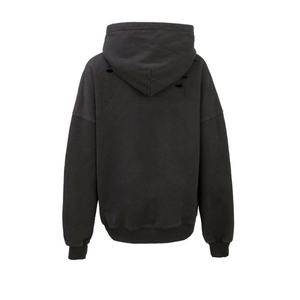 Sudadera unisex de rizo francés 420GSM 100% algodón con logotipo personalizado OEM sudadera de gran tamaño con serigrafía desgastada lavado ácido para mujer - Product Image 5