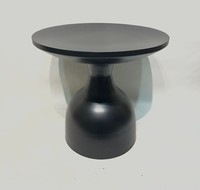 Zeitgenössischer Schwarzer Eisen-Beistelltisch Wohnzimmer-Vitrinen Kühnes Raffiniertes Design Hochwertige Möbel zum Großhandelspreis