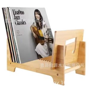 Wooden Foldable Vinyl <b>Record</b> Display <b>Rack</b> Minimalist Design Tabletop Cd Storage Holder Ly 1010 - Product Image 3