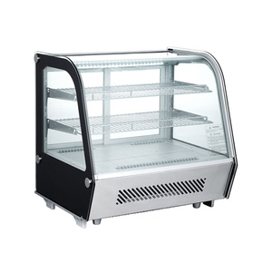 Nuevo enfriador de panadería de vidrio comercial de 120L, Enfriador de <span class=keywords><strong>encimera</strong></span>, Mini refrigerador de exhibición de pasteles - Product Image 2