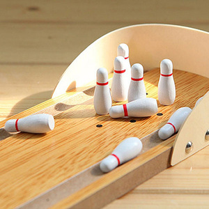Hot New Mini Intérieur Bowling Board Jouets En Bois Jeux De Sport Ensemble Jouet Running Ball Jeu De Table Top Jeu pour Enfants Garçons Filles - Product Image 2
