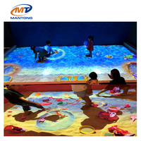 Juego de piscina de arena interactivo de realidad aumentada para interiores Juegos de caja de arena de proyección animada para niños Parque de atracciones
