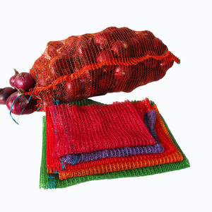 Bolsas de malla de HDPE Raschel respetuosas con el medio ambiente al por mayor, 50kg, para envasado de frutas y verduras - Product Image 1