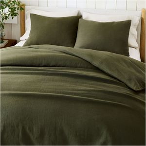 Vert olive 100% ensemble <span class=keywords><strong>de</strong></span> housse <span class=keywords><strong>de</strong></span> couette en lin français Oem 100 pour cent housses <span class=keywords><strong>de</strong></span> couette en lin pur ensembles pour linge <span class=keywords><strong>de</strong></span> <span class=keywords><strong>lit</strong></span> king Size violet - Product Image 2