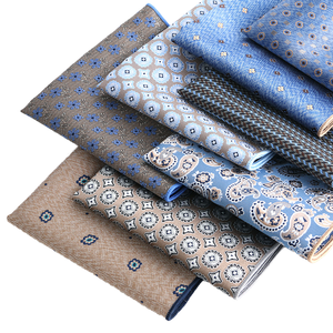 Thanh lịch Retro kinh doanh phù hợp với nắp túi quần khăn 1200 khâu mật độ cao hoa Polyester hình vuông - Product Image 1