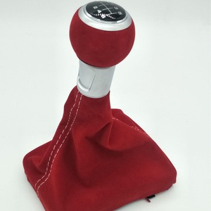 Pomo de Palanca de Cambios de 6 Velocidades para Audi A3, Color Rojo Terciopelo, con Cubierta Antipolvo, Diseño Ergonómico - Product Image 2