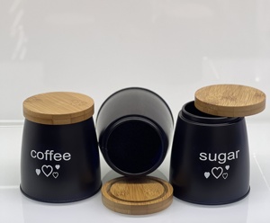 Household Storage tank with Natural Bamboo and Wood Lid sealed Preservation Price Low Wholesale <strong>Coal</strong> Storage <strong>Bin</strong> - Product Image 4
